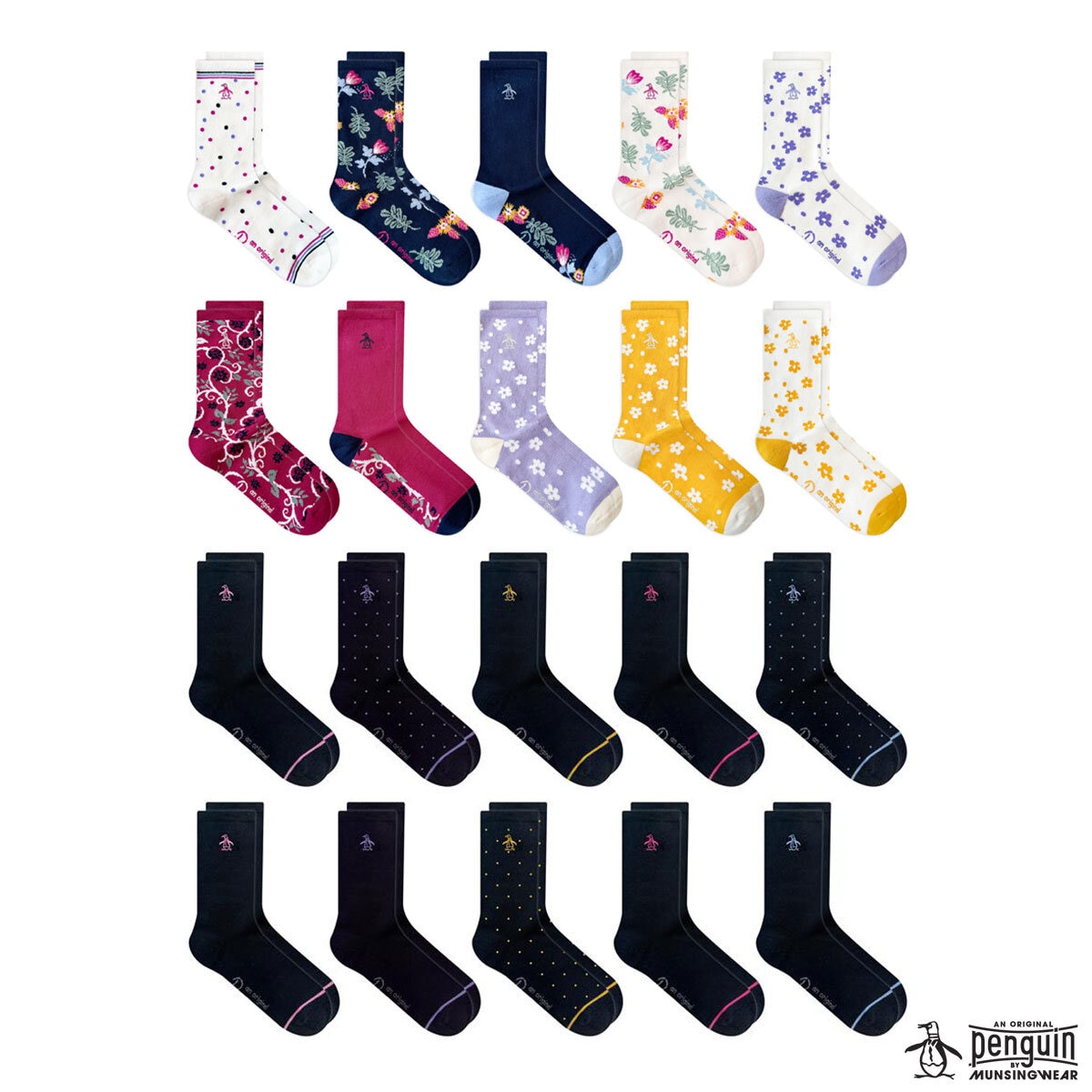 Penguin Ladies Crew Sock 10 Pack