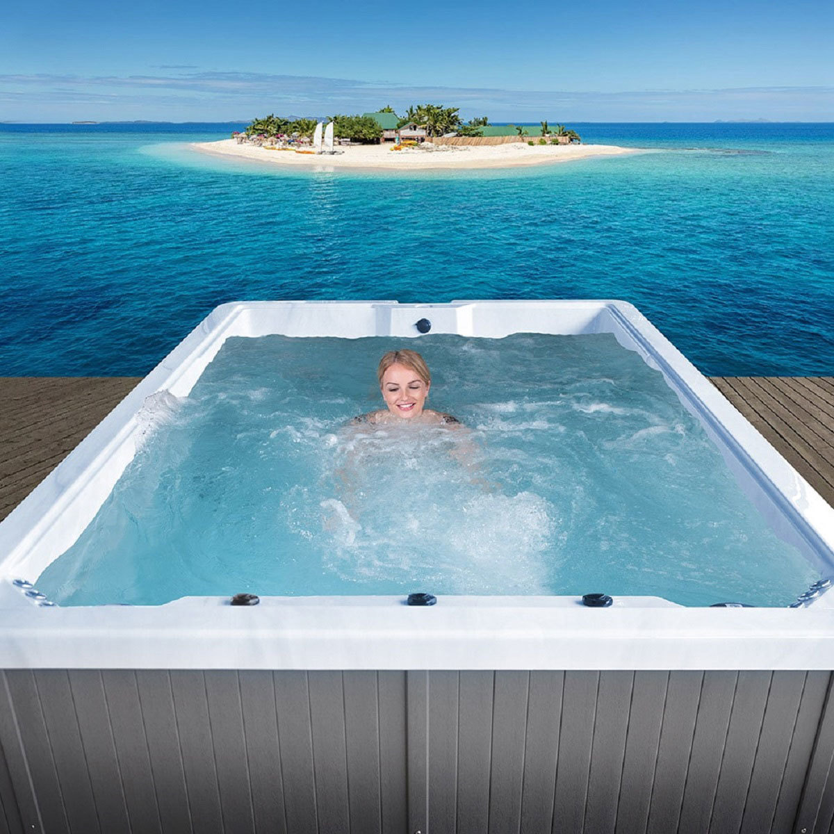 Hot Tub Master Sun Stream 13ft (3.95m) 3-Jet Swim Spa - Delivered and ...