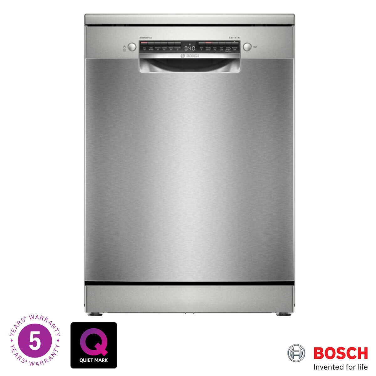 Buy Bosch Series 4 SMS4EMI06G 14 Place Setting Dishwasher, C Rated in Inox at Costco.co.uk