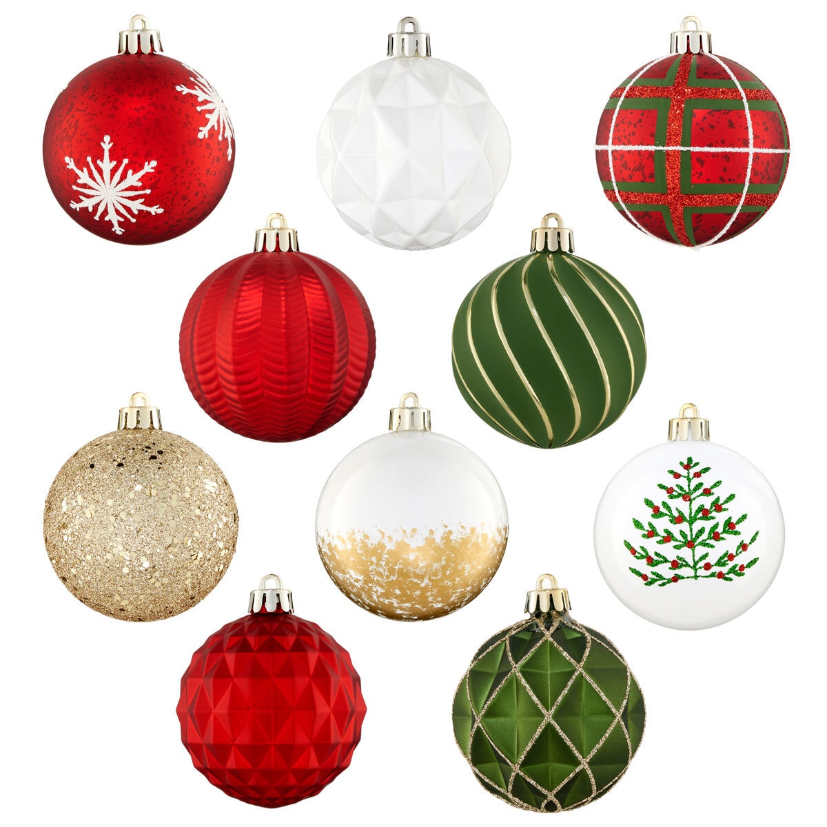 Buy 78 pack Ornaments Red/Green Item Image at costco.co.uk