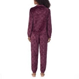 Jane & Bleecker Plush Lounge Set in Burgundy