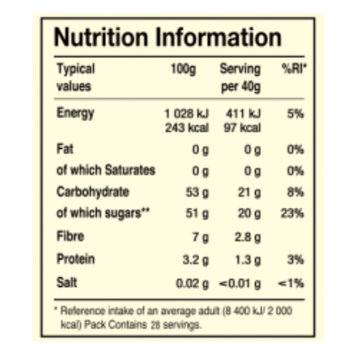 Nutritional Information