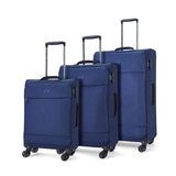 Rock Paris 3 Piece Softside Luggage Set in Navy