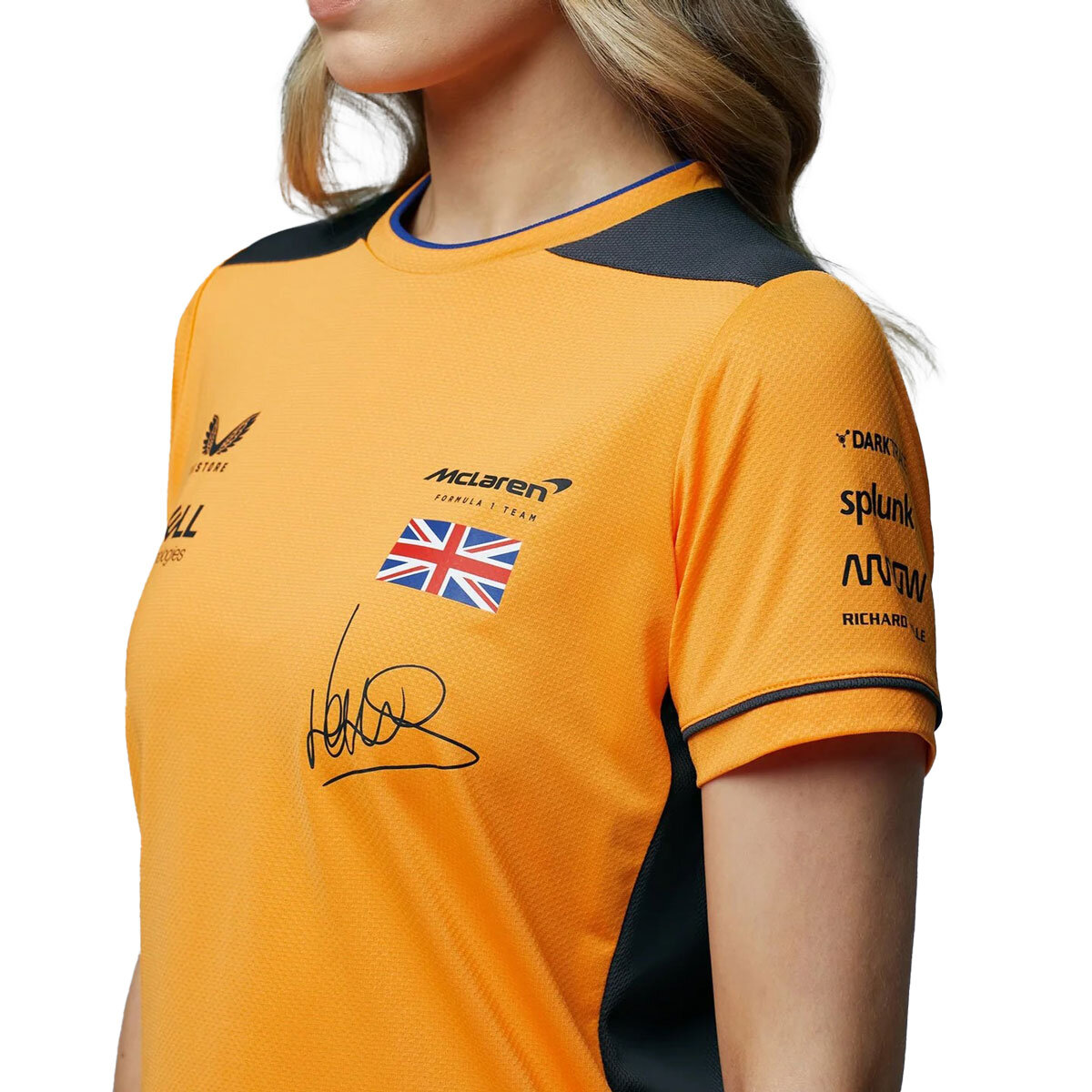 McLaren F1 Women's Replica Driver Lando Norris T-Shirt in Orange, Size 16