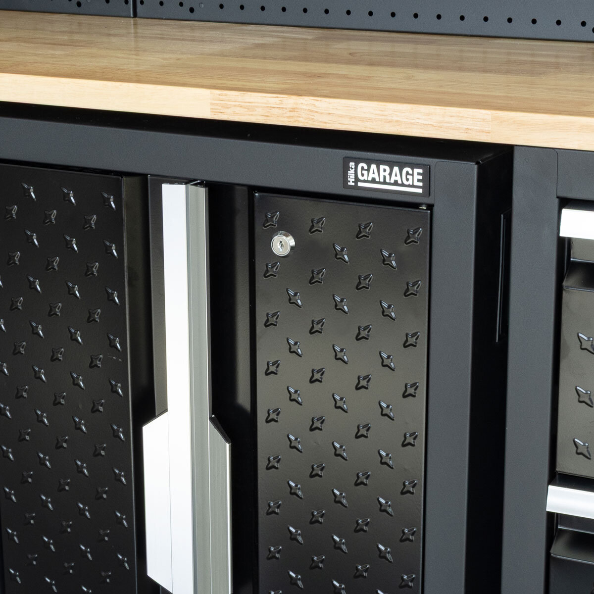 Hilka Garage Pro+ 24 Gauge Steel 9 Piece Cabinet Set Hilka Garage Pro+ 24 Gauge Steel 9 Piece Cabinet Set