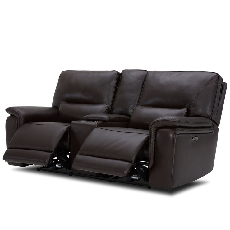 Kuka KMC.729 Brown 2 Seater Power Recliner Sofa With Power ...