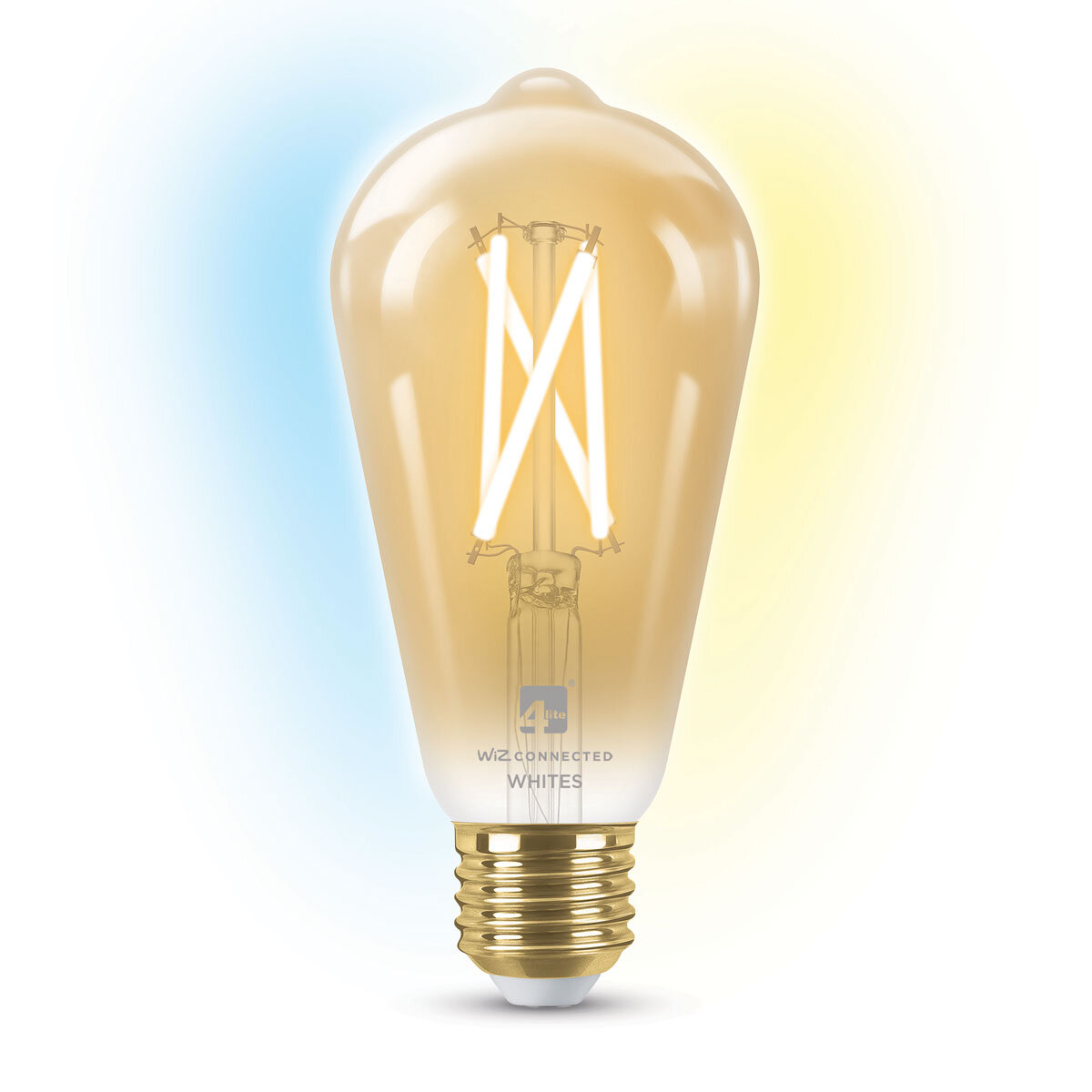 4lite WiZ Connected E14 Clear Candle Filament Smart Bulbs