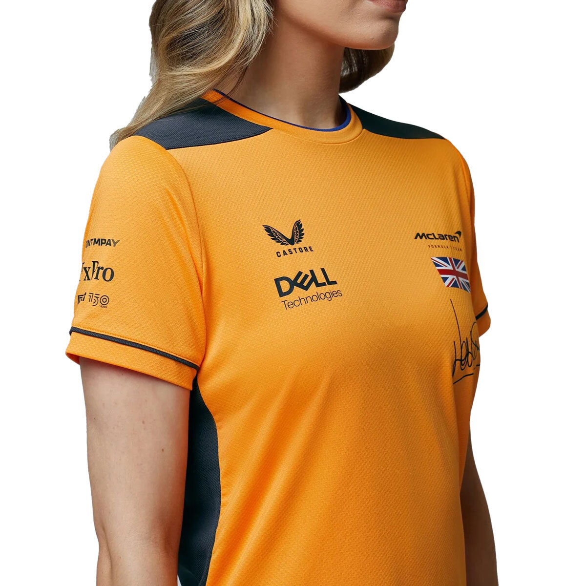 McLaren F1 Women's Replica Driver Lando Norris T-Shirt in Orange, Size 16