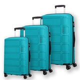 American Tourister Summer Splash 3 Piece Hardside Luggage Set in Summer Blue