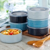 Bowls with lids 6 pk blue