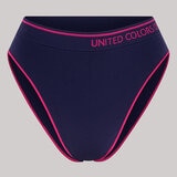 United Colors of Benetton Seamless Brief 4 Pack in Navy & Pink