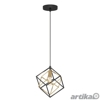 Artika Imperium 1-Pendant Light Fixture in Black & Gold