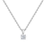 0.33ct Round Brilliant Cut Diamond Solitaire Pendant, 18ct White Gold