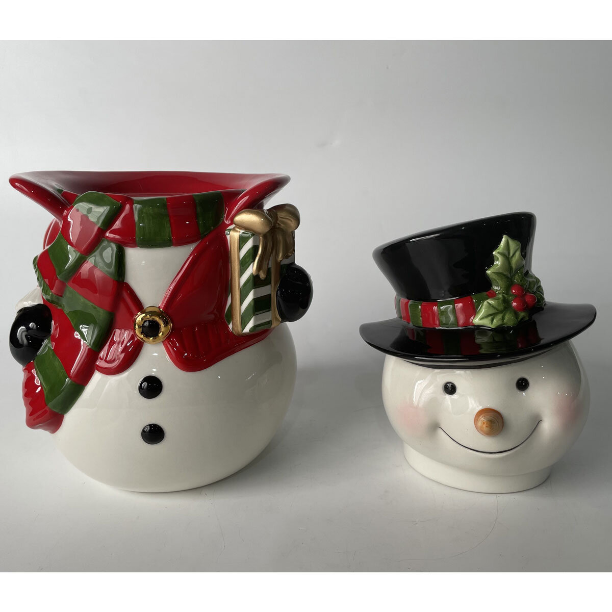 12 Inch (31cm) Snowman Cookie Jar Table Top Ornament