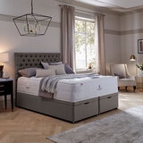 Pocket Spring Bed Company Mulberry Mattress & Pebble Grey Ottoman Divan with 4 Drawers in 3 Sizes