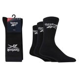 Reebok Unisex Core Crew Socks 6 Pack in Black