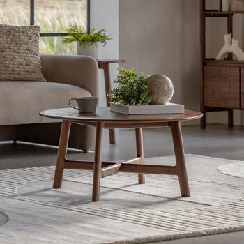 Gallery Madrid Walnut Round Coffee Table