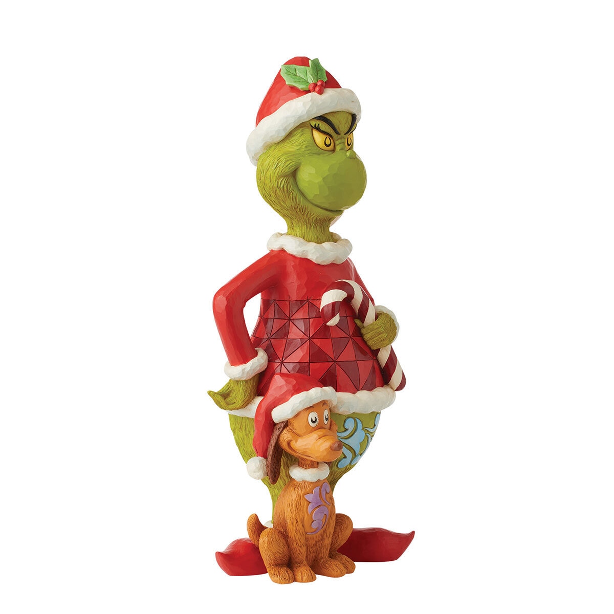 20 Inches (51cm) Jim Shore Grinch and Max Statue Hand Painted 