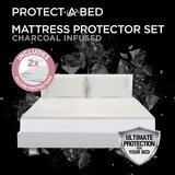 Protect-A-Bed Charcoal Infused Mattress Protector Set, King Size