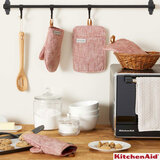 KitchenAid Chambray 4 Pack Pot Holder and Mini Mitt Set in Red