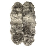 Naturally Sheepskin Quad Rug in Silver close up