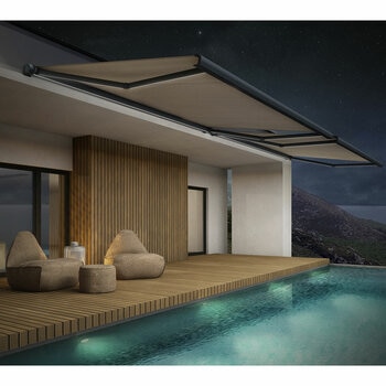 Olympus LED Awnings Hera Outdoor Patio Awning up to 3m Projection, Delivery Only Olympus LED Awnings Hera Outdoor Patio Awning up to 3m Projection, Delivery Only