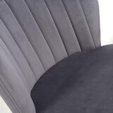 Sigma Grey Brushed Velvet Bar Stool