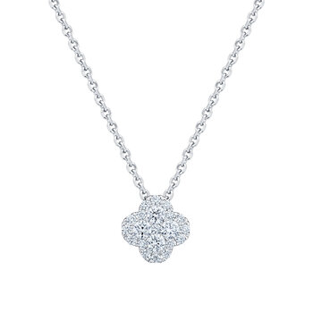 0.50ctw Round Brilliant Cut Diamond Pendant, 18ct White Gold