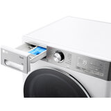 Open detergent drawer LG F4Y909WCTN4 9kg, 1400rpm Washing Machine, A rated in White