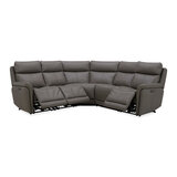 Gilman Creek Hadley Leather Reclining Sectional Sofa with Power Headrests