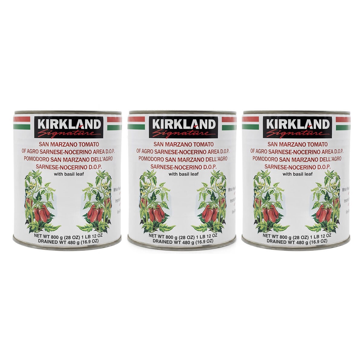 Kirkland Signature San Marzano Tomatoes, 3 x 800g