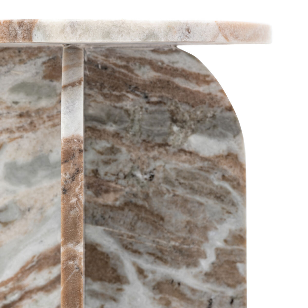 Gallery Amalfi Natural Marble Side Table