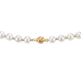 8-8.5mm Cultured Freshwater White Pearl Strand Necklace, 14ct Yellow Gold