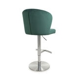 Sigma Green Brushed Velvet Bar Stool