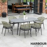 Harbour Lifestyle Anika 7 Piece Ceramic Oval Dining Set