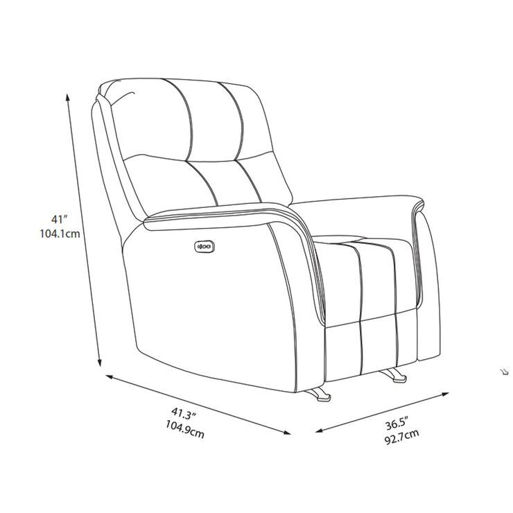 Barcalounger Esme Grey Fabric Rocker Power Recliner with ...