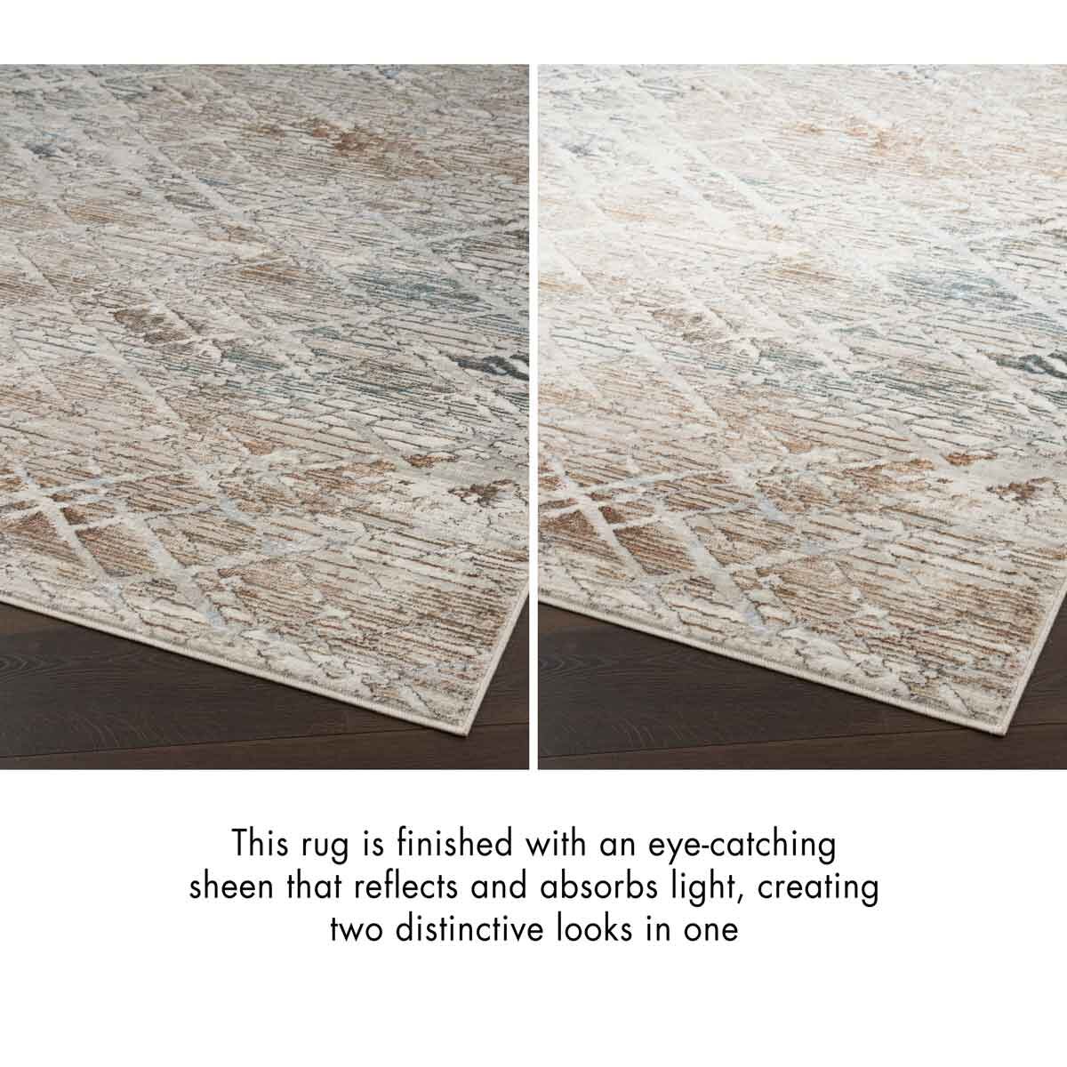 Glitz Grey Abstract Area Rug, 160 x 220 cm