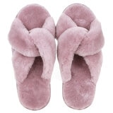 Kirkland Signature Ladies Shearling Slider Slipper in Purple