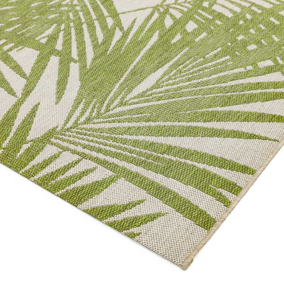 Patio Outdoor Green Palm Rug