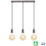 4lite WiZ Smart LED G125 3-Way Bar Pendant in Blackend Silver