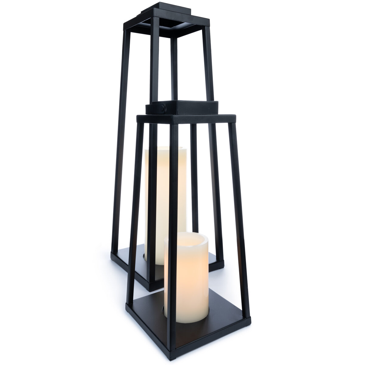 Fusion 4 Piece Lantern Set with remote control