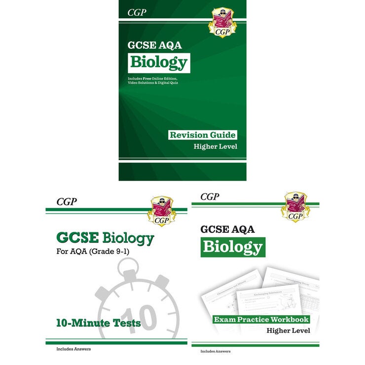 Title Page of CGP GCSE AQA Biology text book Title Page of CGP GCSE AQA Biology text book