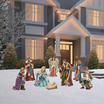 41 Inch (104cm) Outdoor 9 Piece Nativity Set