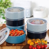 Bowls with lids 6 pk blue