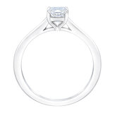 1.00 cwt Emerald Cut DIamond Solitaire Ring, Platinum