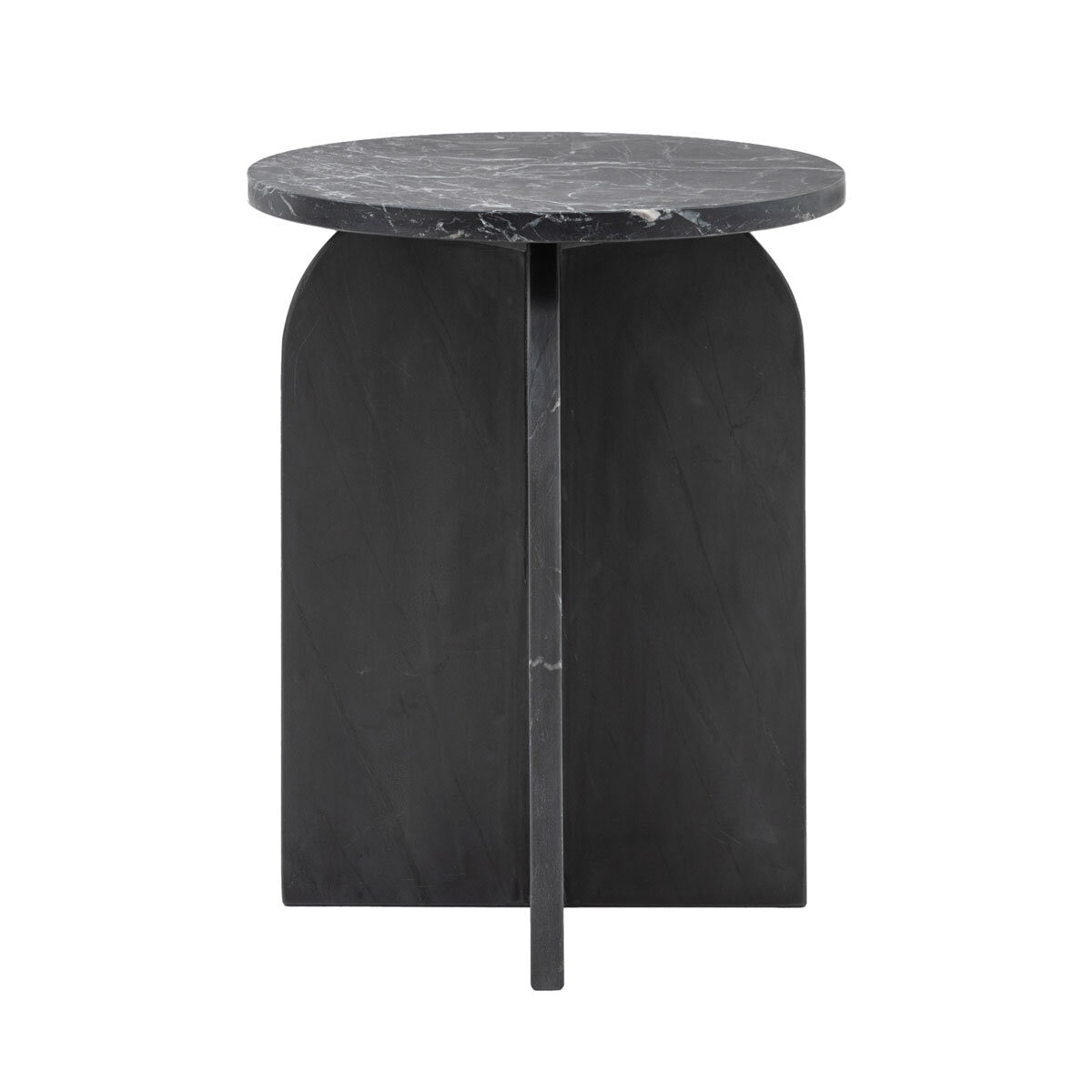 Gallery Amalfi Black Marble Side Table