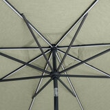 SunVilla 10ft (3m) LED Aluminium Round Market Umbrella in Sage Green