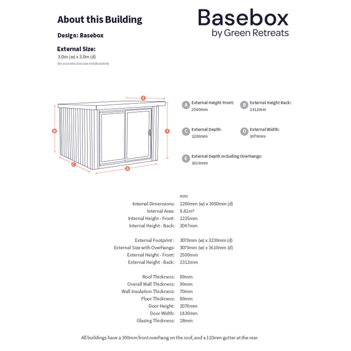 Installed Green Retreats Basebox Garden Room 3m x 3m