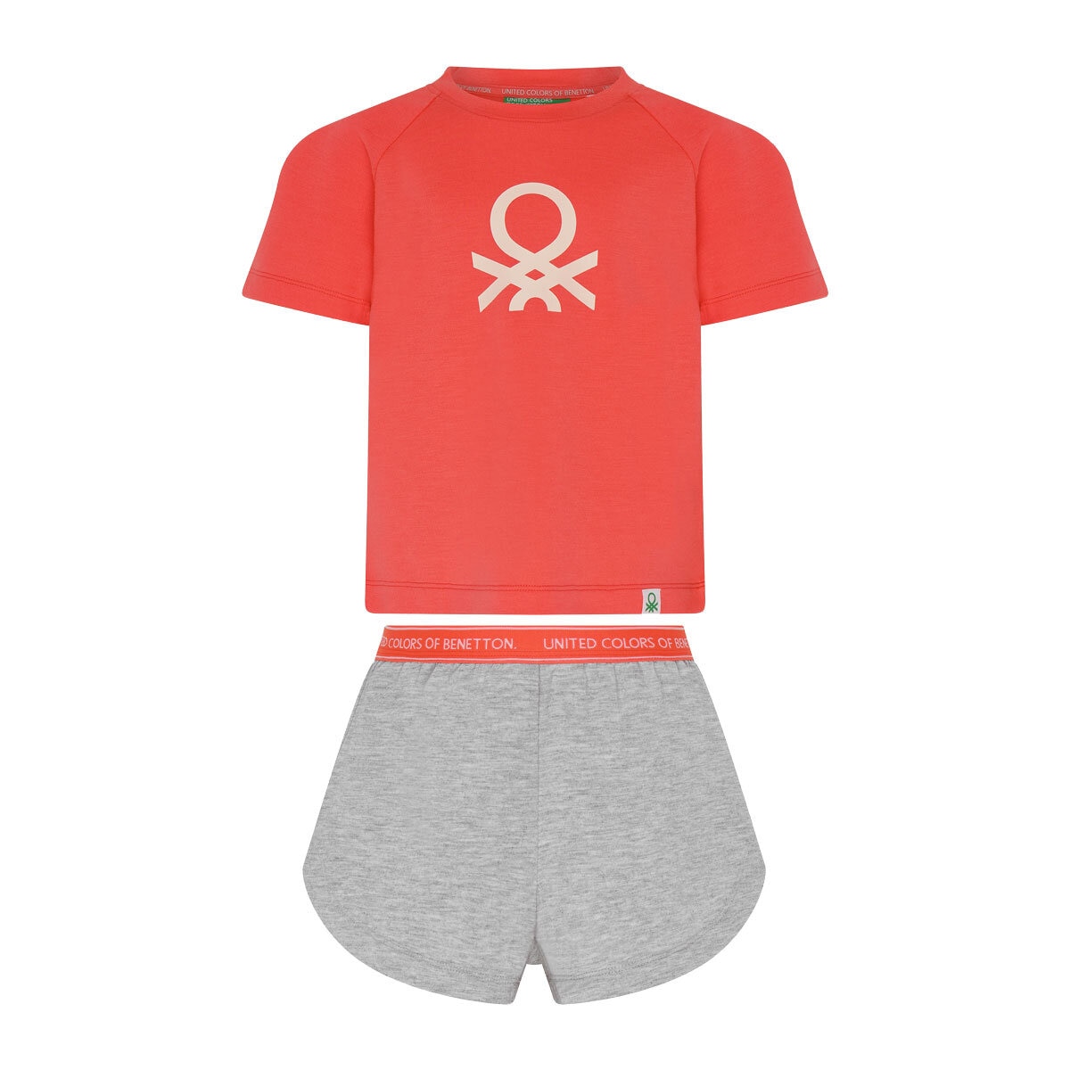 United Colors of Benetton Youth Pyjama 4 Piece Set in Coral