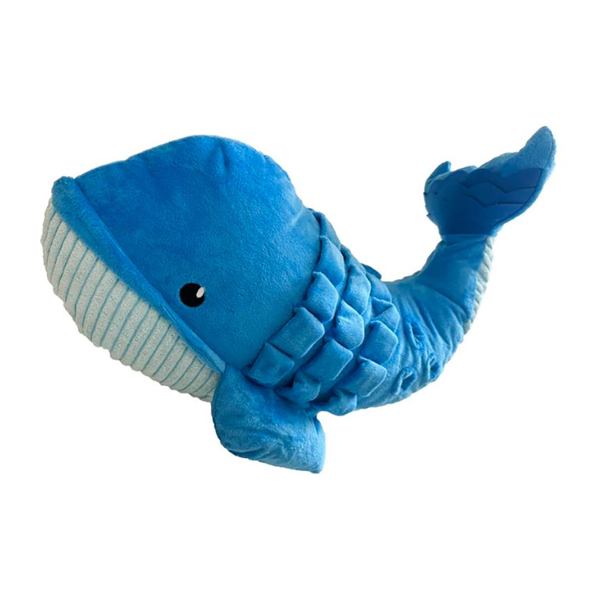 Bone & Barkers Soft Plush XL Hide & Treat Dog Toys - Whale